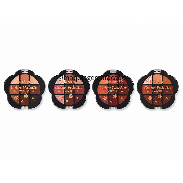 Kit 04 Unidades Paleta de Sombras Color Palette Belle Angel RB055