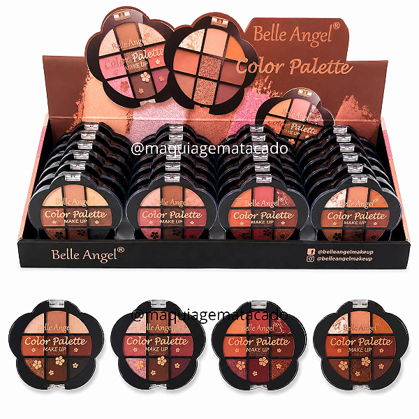 Paleta de Sombras Color Palette Belle Angel RB055 Atacado Box 24 Unidades