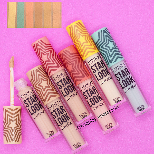 Kit 06 Unidades Corretivo Star Look Natural Finish Pink 21 CS5390