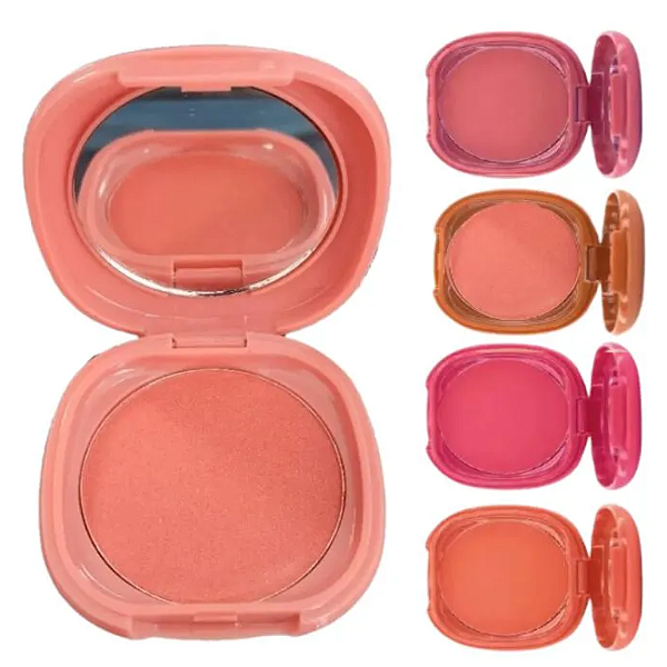 Kit 04 Unidades Blush Compacto com Espelho Joy Pink 21 Cores B CS2787