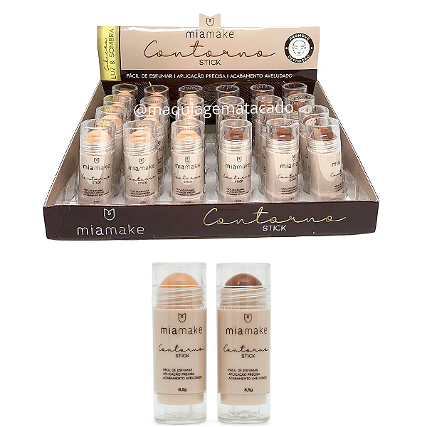 Contorno Stick Luz e Sombra Mia Make 504 Atacado Box 24 Unidades