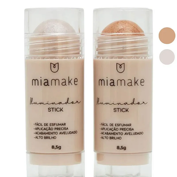 Kit 02 Unidades Iluminador Stick Luz e Sombra Mia Make 505