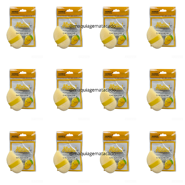 Esponja Para Pó Manga QBela Manuela! QBM528 Atacado Box 12 Unidades