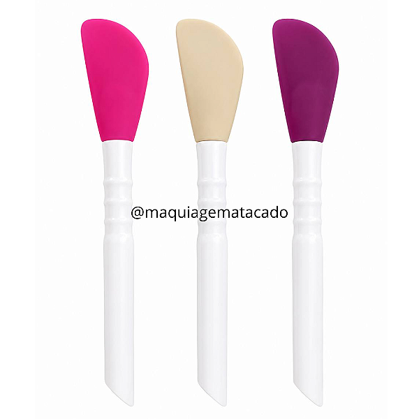 Pincel de Silicone para Máscara Facial Skincare Espátula Cor Aleatória QBM10000C - Unidade