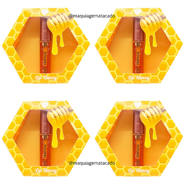 Kit 04 Unidades Gloss Lip Honey Mel Forever You FY004