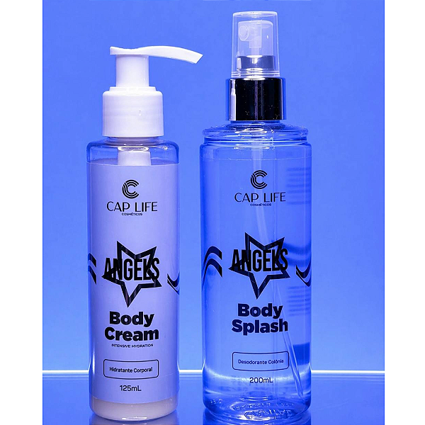 Kit Angels Cap Life 01 Body Cream Hidratante Corporal e 01 Body Splash