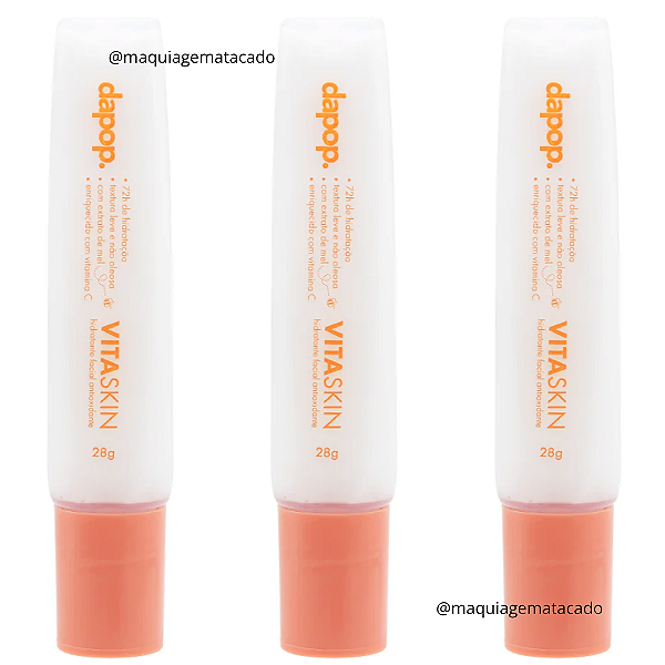 Kit 03 Unidades Hidratante Facial Antioxidante VitaSkin Da Pop DP2390