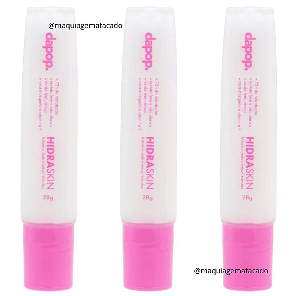 Kit 03 Unidades Hidratante Facial HidraSkin Da Pop DP2391