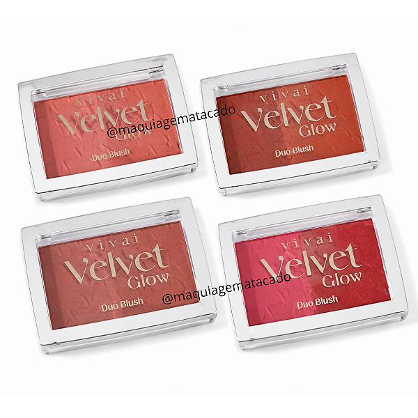 Kit 04 Unidades Duo Blush Velvet Glow Vivai 4113