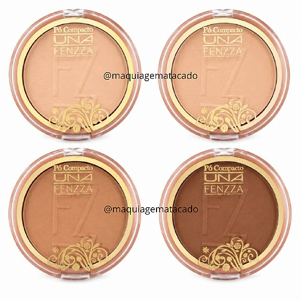Kit 04 Unidades Pó Compacto Una Fenzza FZ34012