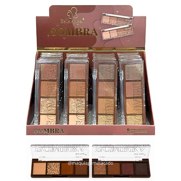 Paleta de Sombras Belle Angel B187 Atacado Box 24 Unidades