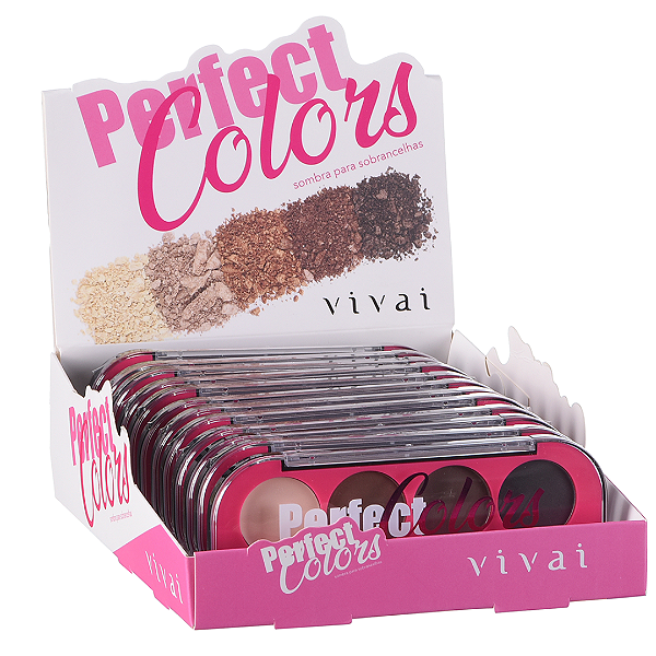Sombra Para Sobrancelha Perfect Colors Vivai 2019 Atacado Box 12 Unidades