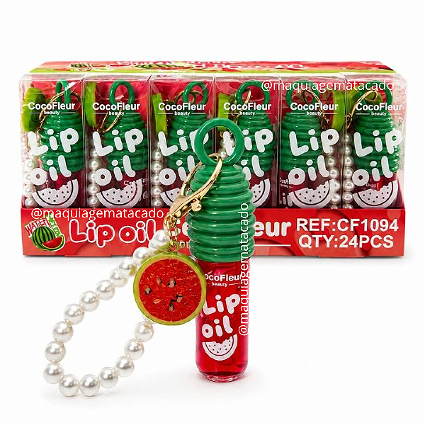 Lip Oil Óleo Labial Melancia À Prova D'Água Coco Fleur CF1094 Atacado Box 24 Unidades