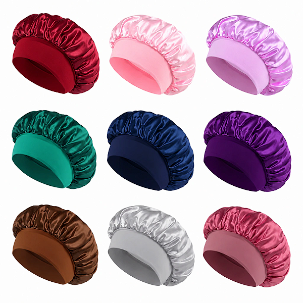 Touca de Cetim com Faixa Antifrizz Para Cabelo Cor Aleatória - Unidade