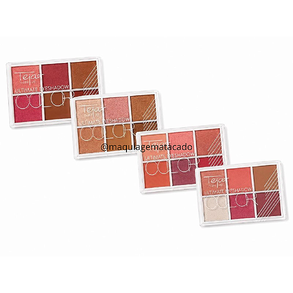 Kit 04 Unidades Paleta de Sombras Ultimate Eyeshadow Color Tejar Makeup TJ2661