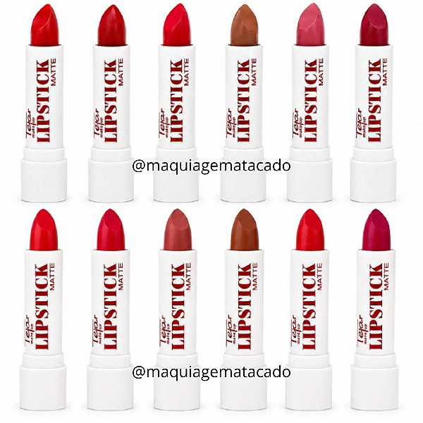 Kit 12 Unidades Batom Matte Tejar Makeup TJ1438