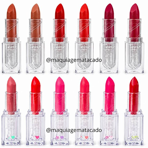 Kit 12 Unidades Batom Tejar Makeup TJ2740