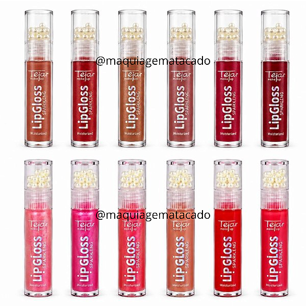 Kit 12 Unidades Lip Gloss Sparking Moisturize Tejar Makeup TJ2816
