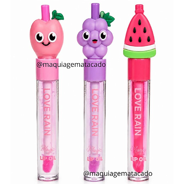 Kit 03 Unidades Lip Oil Frutinhas Love Rain LR5647