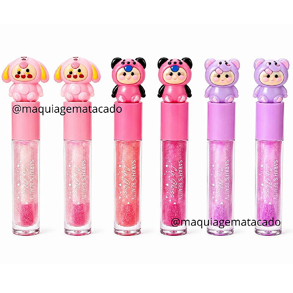 Kit 06 Unidades Lip Gloss Sarah's Beauty S1B3