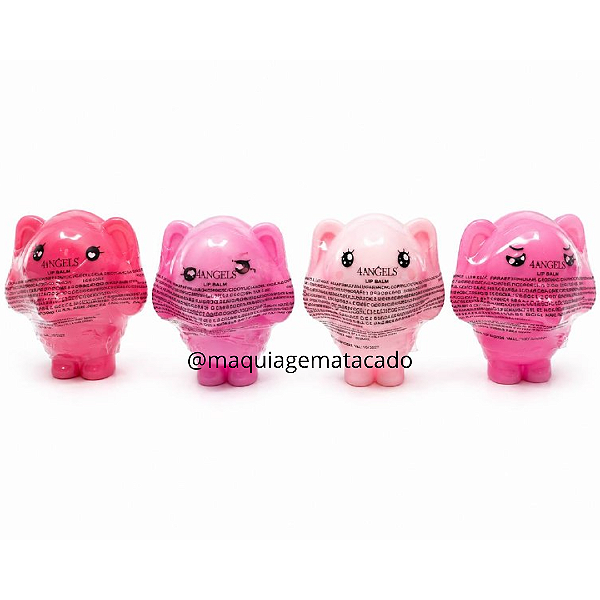 Kit 04 Unidades Lip Balm Elefantinho 4 Angels BR1004