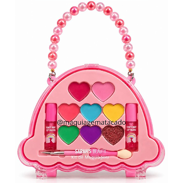 Kit de Maquiagem Infantil Bolsa de Coração Sarah’s Beauty S5154 Cor A
