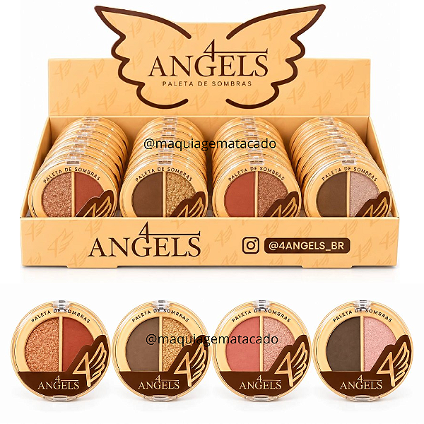 Paleta de Sombras 4 Angels BR1248 Atacado Box 24 Unidades