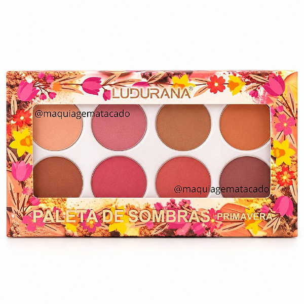 Paleta de Sombras 08 Cores Ludurana Primavera B00457