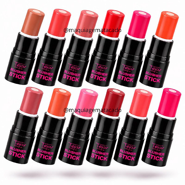 Kit 12 Unidades Blush Stick Tejar TJ2789