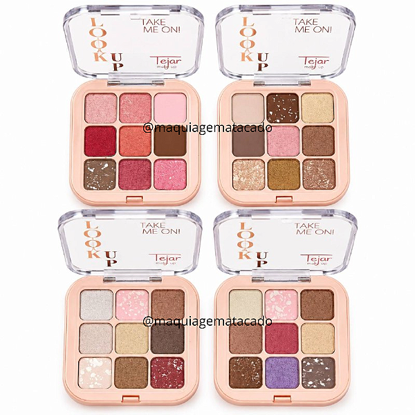 Kit 04 Unidades Paleta de Sombras 09 Cores Tejar Makeup TJ2795