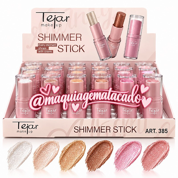 Iluminador Bastão Shimmer Stick Tejar Makeup TJ385 Box 24 Unidades