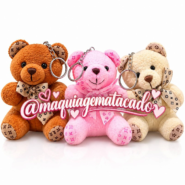 Chaveiro Urso Pelúcia 10cm Cor Aleatória - Unidade