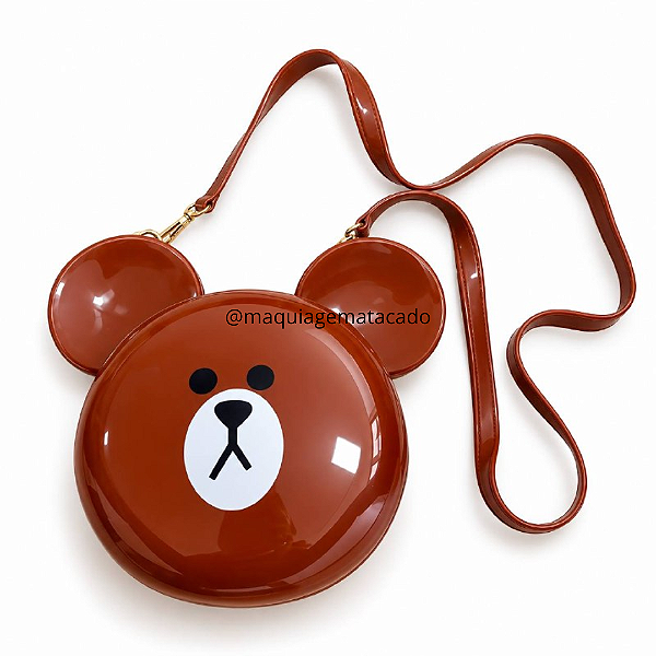 Bolsa Transversal Infantil Ursinho Marrom