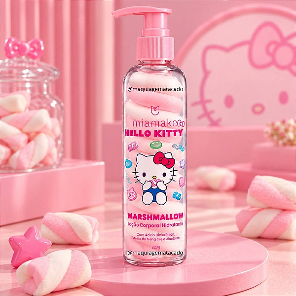 Loção Corporal Hidratante Marshmallow Hello Kitty Mia Make 667