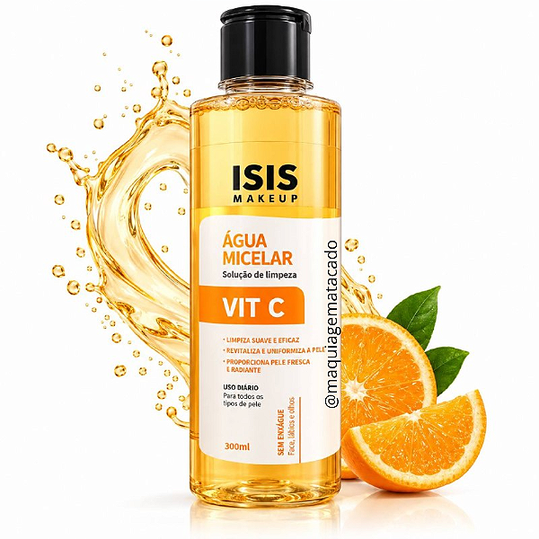 Água Micelar Solução de Limpeza Isis Makeup Vit C IS055