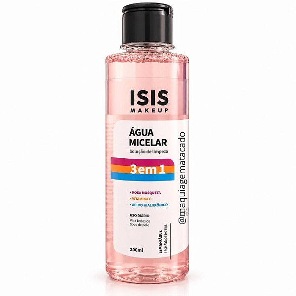 Água Micelar Solução de Limpeza Isis Makeup 3 em 1 IS060