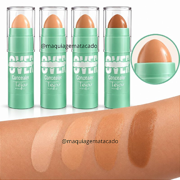 Kit 04 Unidades Corretivo em Bastão Cover Concealer Tejar Makeup TJ2849
