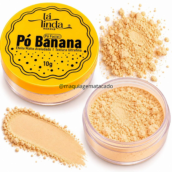 Pó Banana Efeito Matte Aveludado Tá Linda Makeup TL282