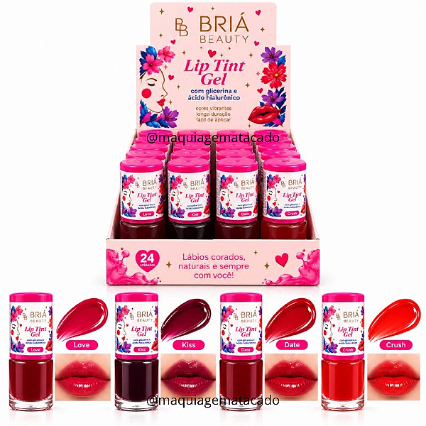 Lip Tint Gel Briá Beauty BB974 Atacado Box 24 Unidades