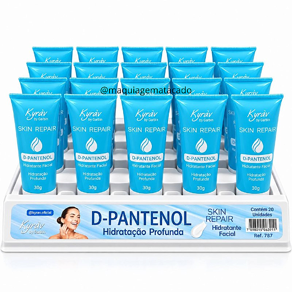 Hidratante Facial Skin Repair Kyrav by Garbin D-Pantenol 787 Atacado Box 20 Unidades