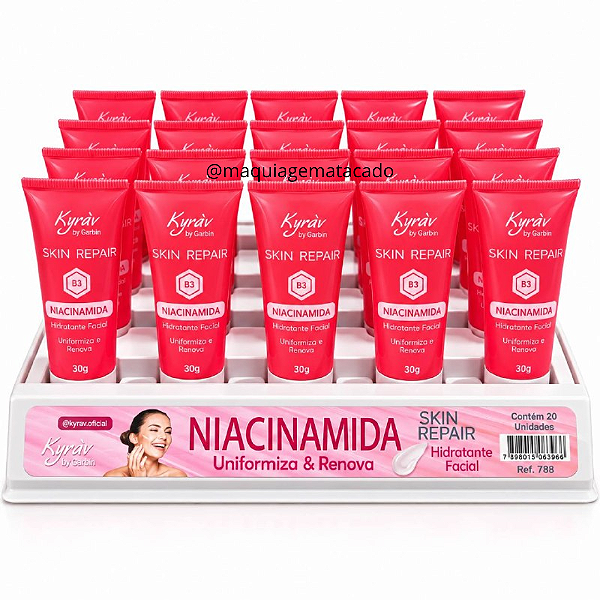 Hidratante Facial Skin Repair Kyrav by Garbin Niacinamida 788 Atacado Box 20 Unidades