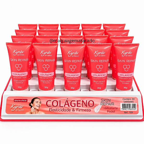 Hidratante Facial Skin Repair Kyrav by Garbin Colágeno 789 Atacado Box 20 Unidades