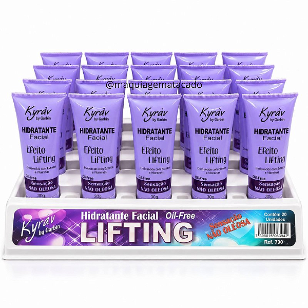 Hidratante Facial Kyrav by Garbin Efeito Lifting 790 Atacado Box 20 Unidades