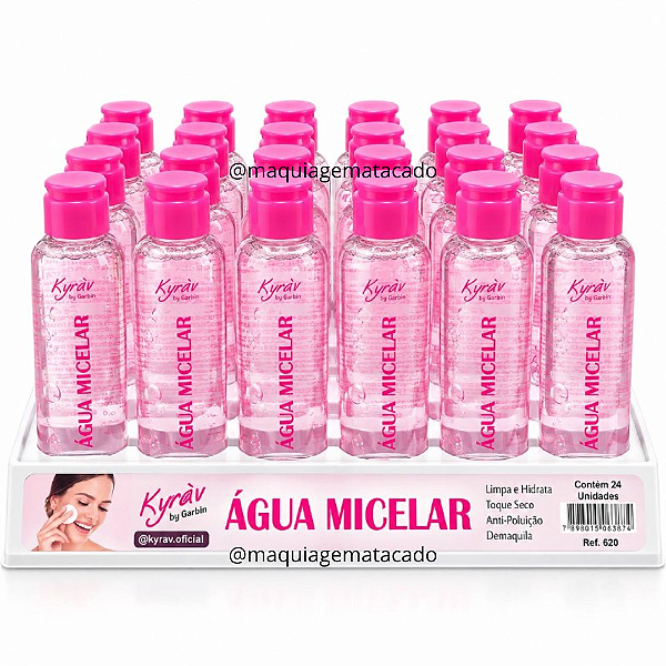 Água Micelar Efeito 5 em 1 60 ml Kyrav by Garbin 620 Atacado Box 24 Unidades