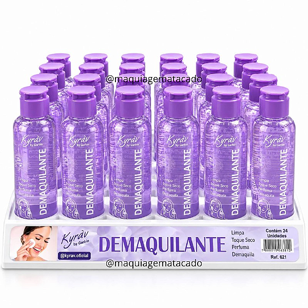 Demaquilante Líquido 60 ml Kyrav by Garbin 621 Atacado Box 24 Unidades