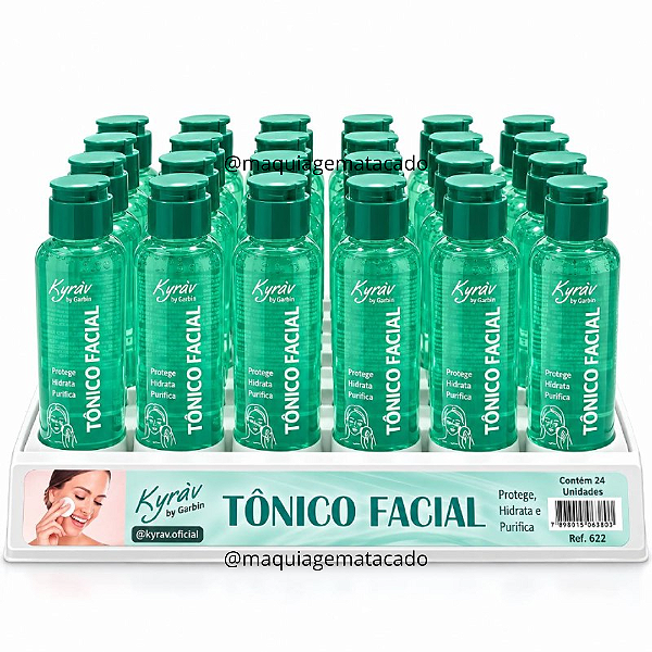 Tônico Facial Anti Poluição 60 ml Kyrav by Garbin 622 Atacado Box 24 Unidades