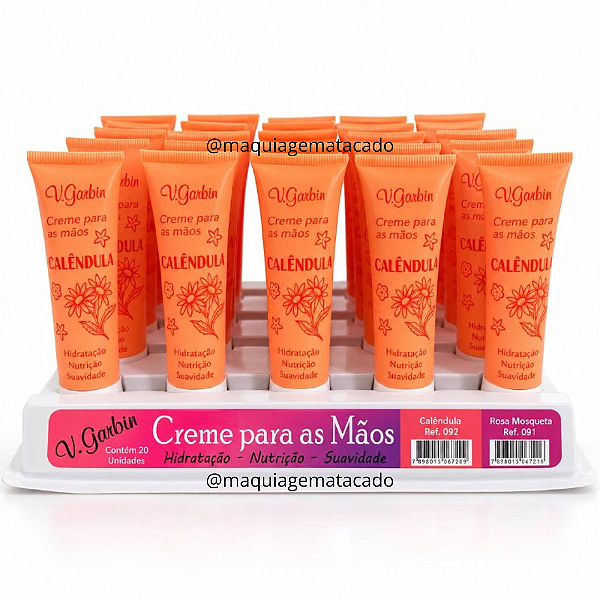 Creme Para as Mãos V. Garbin Calêndula KY92 Atacado Box 20 Unidades