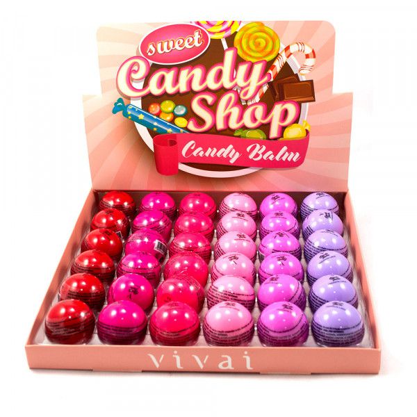 Candy Balm Hidratante Labial Vivai Atacado 3038 Box 36 Unidades