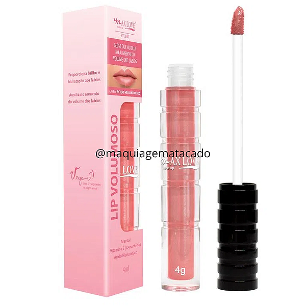 Gloss Lip Volumoso Max Love com Ácido Hialurônico Cor 08
