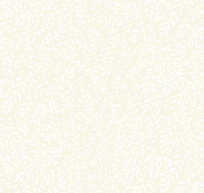 Tricoline folhinhas branco 25x150cm - Un